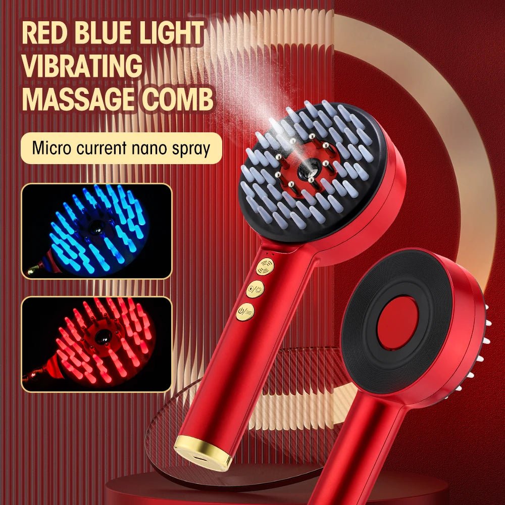 EMS Electric Scalp Massage Comb with Light Therapy ā Hair Growth & Anti - Hair Loss Brush - Beauty Belliss